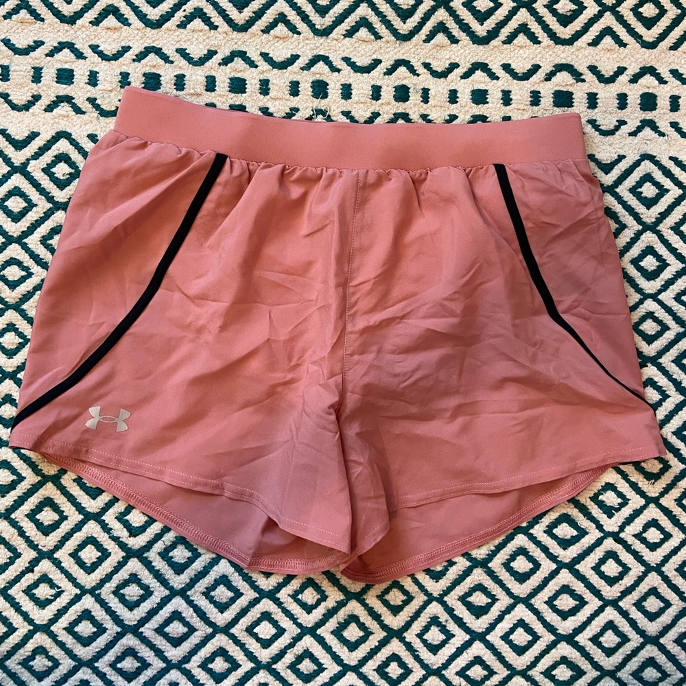 Pink Under Armour athletic shorts